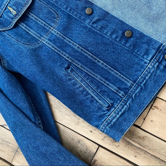 VINTAGE LEE Oversized Denim Jean Jacket USA - Picture 13 of 14